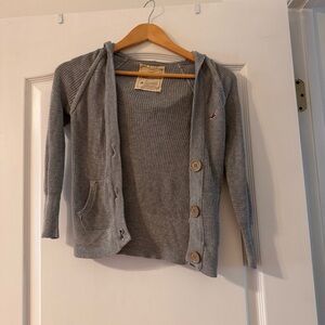 Hollister Gray Hooded Cardigan